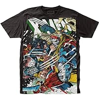 X-Men Marvel Comics Wolverine vs Omega Adult Big Print Subway T-Shirt Tee