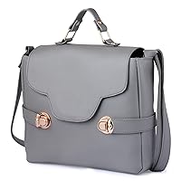 HikeBuddy women shoulder handbag PU (Grey)