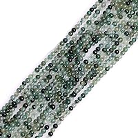 GEM-Inside Moss Agate Gemstone Loose Beads Natural 2mm Round Crystal Energy Stone Power for Jewelry Making 15