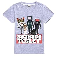 Unisex Skibidi Toilet T-Shirts Casual Cozy Baggy Tops Summer O-Neck Short Sleeve Tees Pullover for Boys,Girls