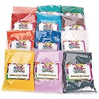S&S Worldwide Art Sand Assortment. For Sand Art Layering in Bottles, Decorating Adhesive Sand Art Pictures, Fun Colors of Fine Sand in 2lb Bags - 24 Total lbs! Blue,Green,Orange,White, Pack of 12