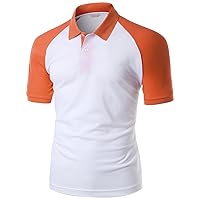 Men's 180-200 TC Luxurious Pique Raglan Short Sleeve Polo T Shirt