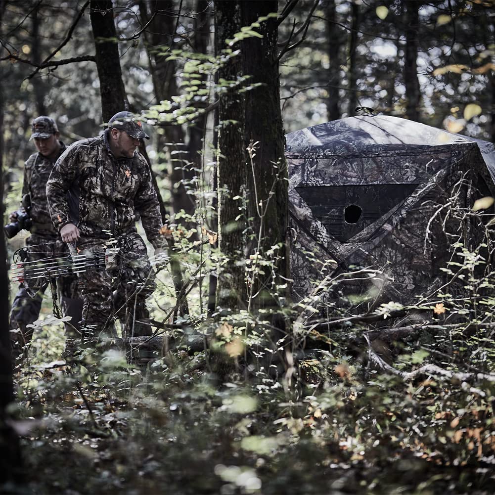 Ameristep Brickhouse 3-Person Easy Set-Up Low-Noise Hunting Camouflage Ground Blind