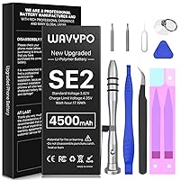 WAVYPO Battery for iPhone SE 2020, Upgraded 4500mAh Capacity Battery Replacement for iPhone SE 2nd Gen, A2275 A2296 A2298 with Full Replacement Tool Kit (Not for iPhone SE 1st Gen)