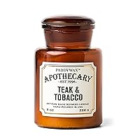 Paddywax Scented Candles Artisan Apothecary Candle, 8-Ounce, Teak & Tobacco