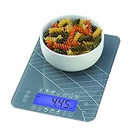 SmartHeart Digital Kitchen Food Scale with Calorie & Carb Calculator Tempered Glass | Precision Measurements | Unit conversions: oz, lbs, g, ml | 14 pre-Set Foods