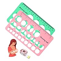 Nipple Ruler 3pcs Set, Nipple Rulers for Flange Sizing Measurement Tool, Silicone & Soft Flange Size Measure for Nipples, Breast Flange Measuring Tool Breast Pump Sizing Tool - New Mothers Musthaves