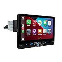 Jensen J1CA8FL 8-inch Certified Apple CarPlay Android Auto Wired or Wireless | Single DIN and Double DIN Touchscreen Car Stereo Radio | Bluetooth | Front and Rear Camera Inputs | USB Playback & Charge