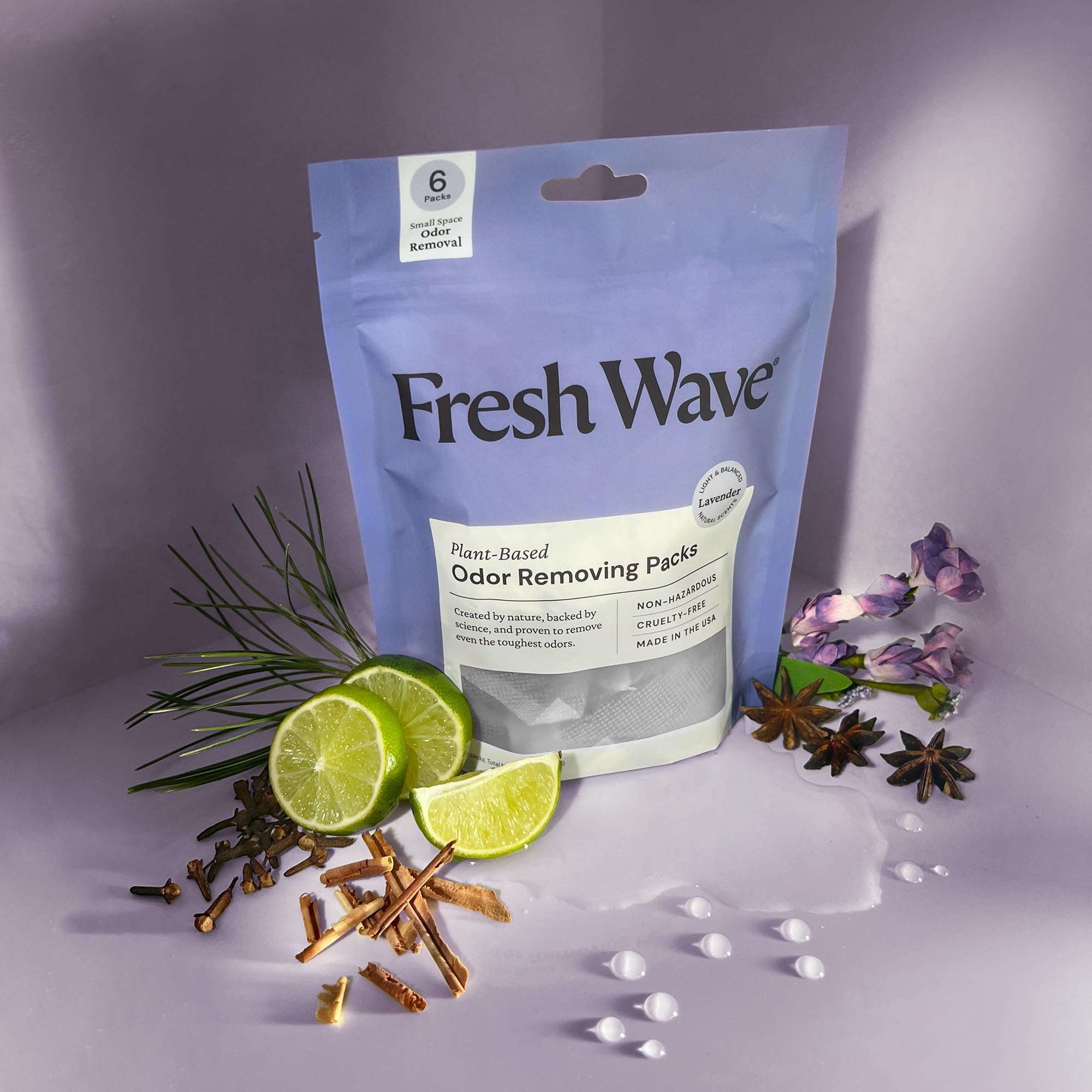 Fresh Wave Lavender Odor Removing Packs and Pod Bundle: (2) 6ct. Packs (1) Pod