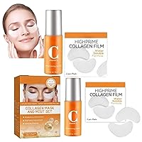 Collagen Film & Mist Kit - Collagen Film And Spray Kit, Collagen Soluble Film, Anti-wrinkle And Firming Facial Mask Collagen Soluble Film, Korean Technology Soluble Collagen Film (2pc)