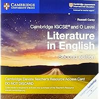Cambridge Igcse and O Level Literature in English Cambridge Elevate Access Card