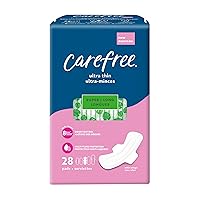 Carefree Ultra Thin Pads, Super/Long Pads With Wings, 28ct (Pack of 1)