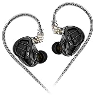 KZ ZAR in Ear Monitor Headphones with 1DD+7BA Hybrid Technology Driver Wired Earbuds, Silver-Plated Cable IEMS Headphones for Singers on Stage Musician 2Pin Detachable