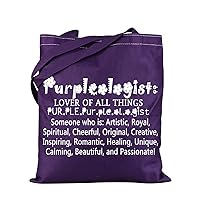 TSOTMO Purple Tote Pouch Purple Background Tote Bag Lover of All Things Purple Gift Purple Designed Tote Bag For Purple Lovers (Purple Canvas)