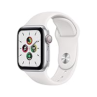 New Apple Watch SE (GPS + Cellular, 40mm) - Silver Aluminum Case with White Sport Band