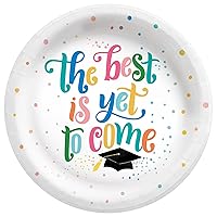 Follow Your Dreams Round Disposable Paper Plates - 6.75