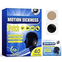 40Count Motion Sickness PatchesAnti Nausea Sea Sickness Patch,for The Relief of Nausea and Dizziness in Adults and Kids from Cars Cruise Ships Planes Trains Buses Sea Scikness,