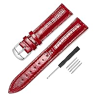 Men's Watch Straps Watch Band Genuine Leather Straps Watchbands Watch Accessories Men Belt Band Watch Strap (Color : Red, Size : 18mm)
