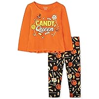 The Children's Place girls And Toddler Girls Long Sleeve Shirt and Leggings Set
