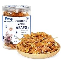 Dog Treats Chicken & Fish, High in Protein and Omega-3, for Large Small Dogs, 10.5 oz