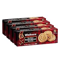 Walker's Shortbread Rounds, Pure Butter Shortbread Cookies, 5.3 Oz Box (Pack of 4)