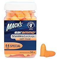 Mack's Ear Ammo Shooting Ear Plugs - Soft Foam, 44 Pair - Shooting Ear Protection for Hunting, Tactical, Target, Skeet and Trap Shooting | Made in USA