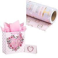 RAPAHOLIC Reversible Wedding Wrapping Paper Roll & 10.5