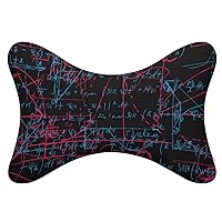 Scientific Formulas and Electronic Dog Bone Shaped Car Neck Pillow Cervical Pillows for Car Truck Driving Comfort Headrest Pillow Set of 2