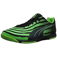 PUMA Men's Trovan Lite Soccer Shoe,Black/Ombre Blue/Fluorescent Green,4.5 M US