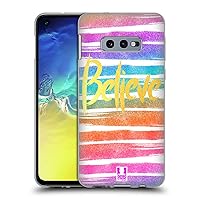 Head Case Designs Horizontal Golden Expressions Soft Gel Case Compatible with Samsung Galaxy S10e
