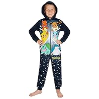Pokemon Fleece Pyjama for Boys Warm Hooded Pyjama for Kids Teenagers 4-14 Years Kids PJs Comfy Loungewear - Boys Gifts