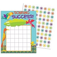 Eureka Back to School You Can Toucan 'Souring Success' Mini Reward Charts for Kids with Stickers, 5'' W x 6'' H