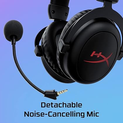 HyperX Cloud Core – Wireless Gaming Headset for PC, DTS Headphone:X Spatial Audio, Memory Foam Ear Pads, Durable Aluminum Frame, Detachable Noise Cancelling Microphone,Black