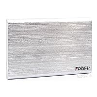 Fantom Drives FD G31-1TB Portable SSD - USB 3.1 Gen 2 Type-C 10Gb/s - Silver - Mac Plug and Play - Made Aluminum - Transfer Speed up to 560MB/s - (CSD1000S-W)
