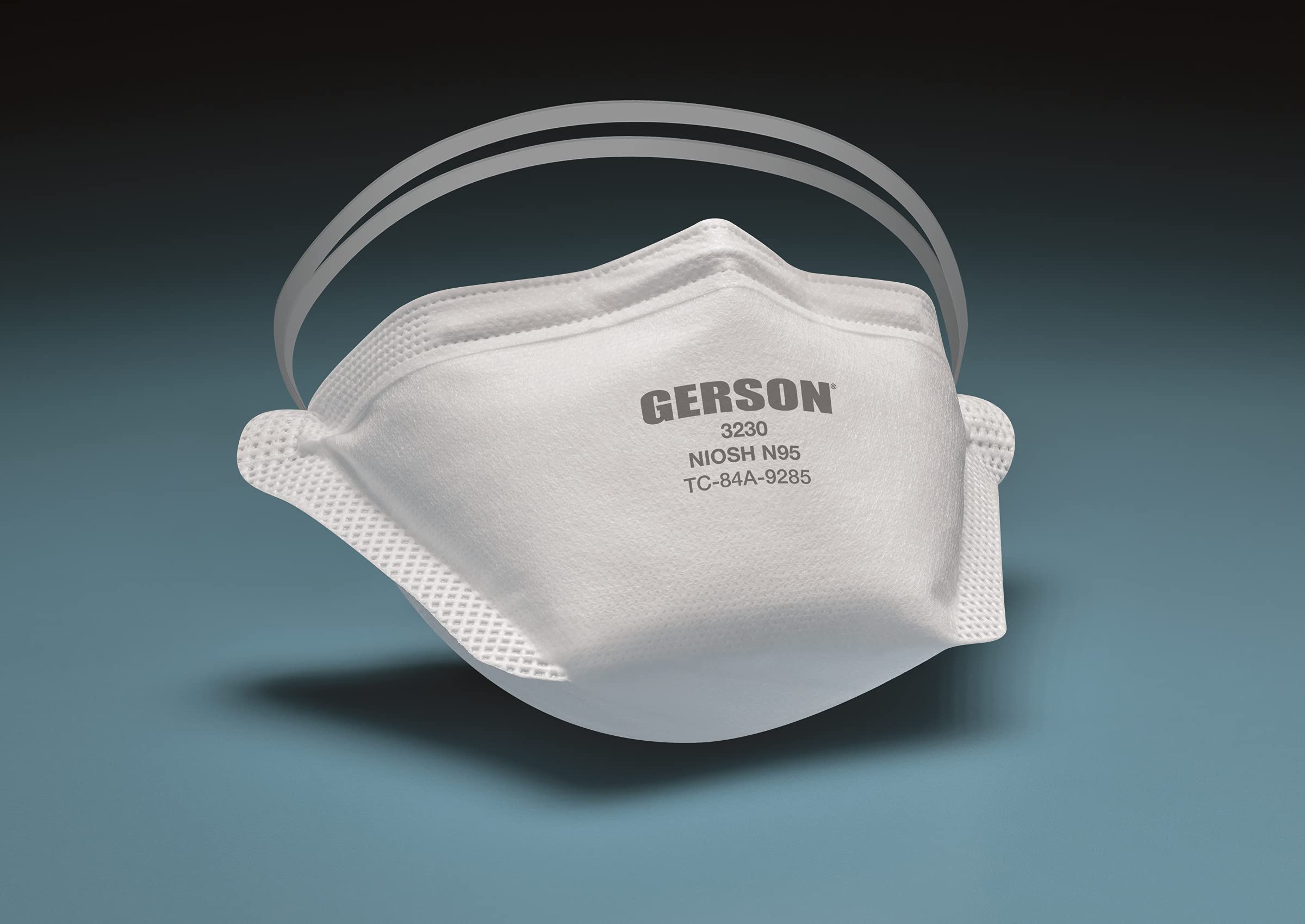 Gerson N95 Pouch Respirator (3230), NIOSH-Approved, Made in U.S.A., One-Size, 5 Respirators/Travel Pack, White