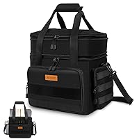 Tactical Lunch Box for Men Women, Expandable Large Insulated Lunch Bag, Heavy Duty Dual Compartment Leakproof Cooler Bag with Shoulder Strap, 20L Lunch Pail for Adult Work Office Camping Travel