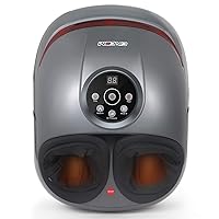 CINCOM Foot Massager with Heat & Air Compression for Foot Deep Shiatsu Kneading Massage with 3 Intensities 2 Modes Auto-Off Timer for Relax