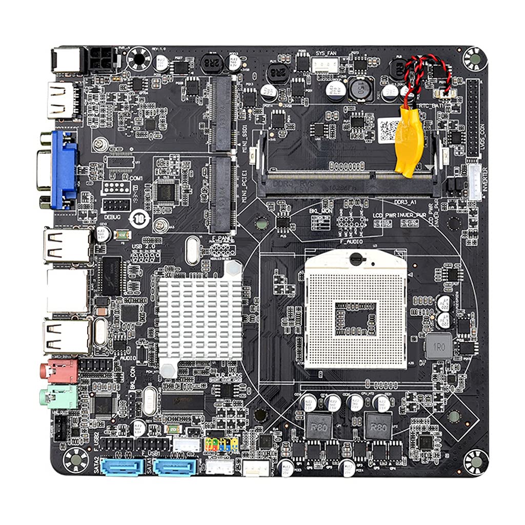 HELYZQ Motherboard HM55B PGA988 Desktop PC Motherboard DDR3 SATA II Mini ITX Mainboard for Mini Host/HTPC/Advertising Machine/Radio