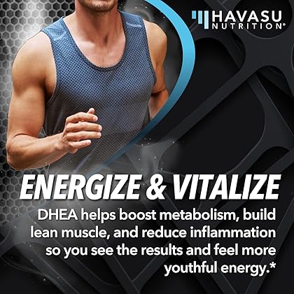 HAVASU NUTRITION Saw Palmetto Prostate Supplements and DHEA Hormone Balance for Men as Potent DHT Blocker to Reverse Time and Bring Back Youthfulness