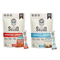 Salud 2-Pack | 2-in-1 Hydration + Immunity (Strawberry) & Hydration + Immunity (Horchata) – 15 Servings Each, Agua Fresca Drink Mix, Non-GMO, Gluten Free, Vegan, Low Calorie, 1g of Sugar