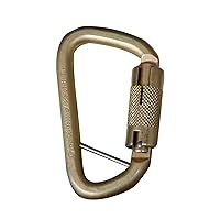 Fall Rated Steel Carabiner with Auto Twist-Lock, Fall Rated, 3/4