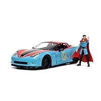 Jada Toys Marvel Doctor Strange 1:24 2006 Chevy Corvette Z06 Die-Cast Car with 2.75'' Dr. Strange Figure, Toys for Kids and Adults (32115)
