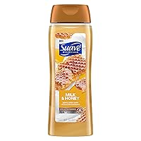 Suave Essentials Gentle Body Wash, With a Sweet Oil Blend Essence, Milk & Honey Infused with Vitamin E & Honey Extract 18 oz