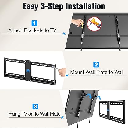 Mounting Dream UL Listed TV Mount for Most 37-70 Inch TV, Universal Tilt TV Wall Mount Fit 16
