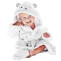 HIPHOP PANDA Baby Animal Face Robe Viscose Derived From Bamboo for 0-9 Months - 2 Layer Softest Baby Bath Hooded Robe