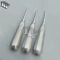 3 PCS PACIFATED (Small + Medium + Large) Dental Lindo LEVIEN Serrated Elevators Premium Grade AUTOCLAVABLE (DDP Quality)