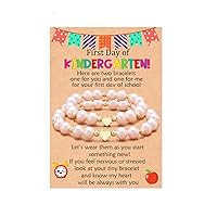 First Day of Kindergarten Bracelets for Mom and Daughter Back to school Gifts Mommy and Me Mother and Daughter Bracelets Matching Heart Wish Bracelets