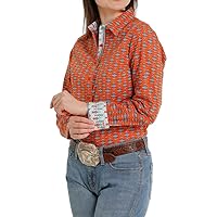 Cinch Western Shirt Womens Long Sleeve Printed Button Front MSW9165032