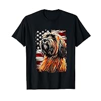 Briard American Flag T-Shirt