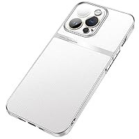 Shockproof Case for iPhone 15 Pro Max/15 Plus/15 Pro/15 Skin -Friendly Leather Cover Lens Protection Ultra-Thin Bumper Case (White,15Plus)
